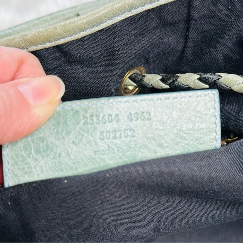 Balenciaga Pale Blue Arena Cross Pampille Bag - Picture 12 of 15